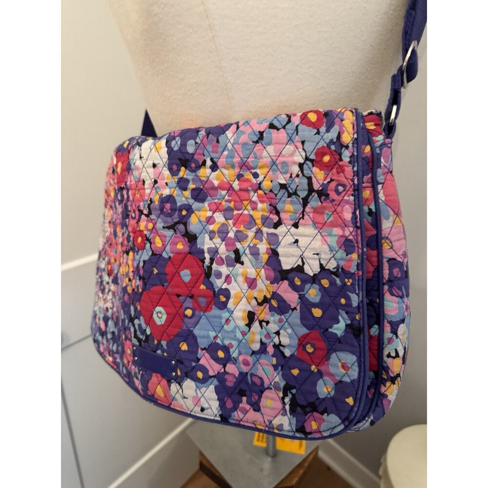 Vera Bradley Flower Floral Laptop Messenger Bag Work Bag Crossbody - Picture 14 of 16